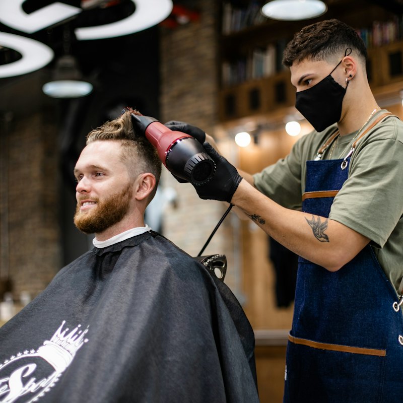 Blow-dry and finish